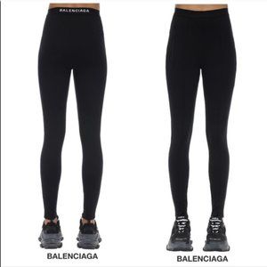 BALENCIAGA Logo Intarsia Tech Jersey Leggings